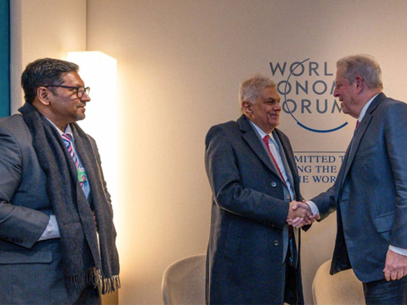 In Davos, Ranil talks on  Sri Lanka’s Green Future